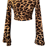 Safari – Brown Leopard Riviera Crop Top