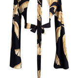 Jungle - Gold Palm Riviera Crop Top