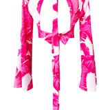 Jungle – Pink Palm Riviera Crop Top