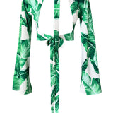 Jungle – Green Palm Riviera Crop Top