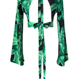 Jungle – Black Palm Riviera Crop Top