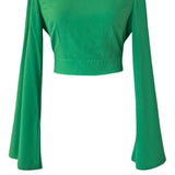 Monochrome – Green Riviera Crop Top