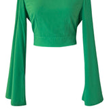 Monochrome – Green Riviera Crop Top