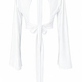 Monochrome - White Riviera Crop Top