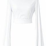 Monochrome - White Riviera Crop Top