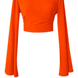 Monochrome - Orange Riviera Crop Top