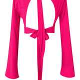 Monochrome - Hot Pink Riviera Crop Top