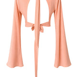 Monochrome - Apricot Riviera Crop Top