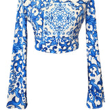 Siciliana – Blu Sicilia Riviera Crop Top