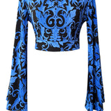 Siciliana – Barocco Azzurro Riviera Crop Top