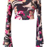 Riviera Vibrante – Rosa Noir Riviera Crop Top