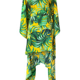 Jungle – Monstera Yellow Santorini Dress