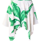 Jungle - White Palm Capri Skort