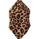Safari - Brown Leopard Capri Triangle Top