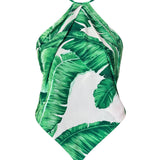 Jungle - Green Palm Capri Triangle Top