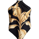 Jungle - Gold Palm Capri Triangle Top
