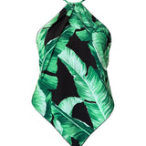 Jungle - Black Palm Capri Triangle Top