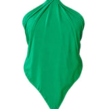Monochrome - Green Capri Triangle Top